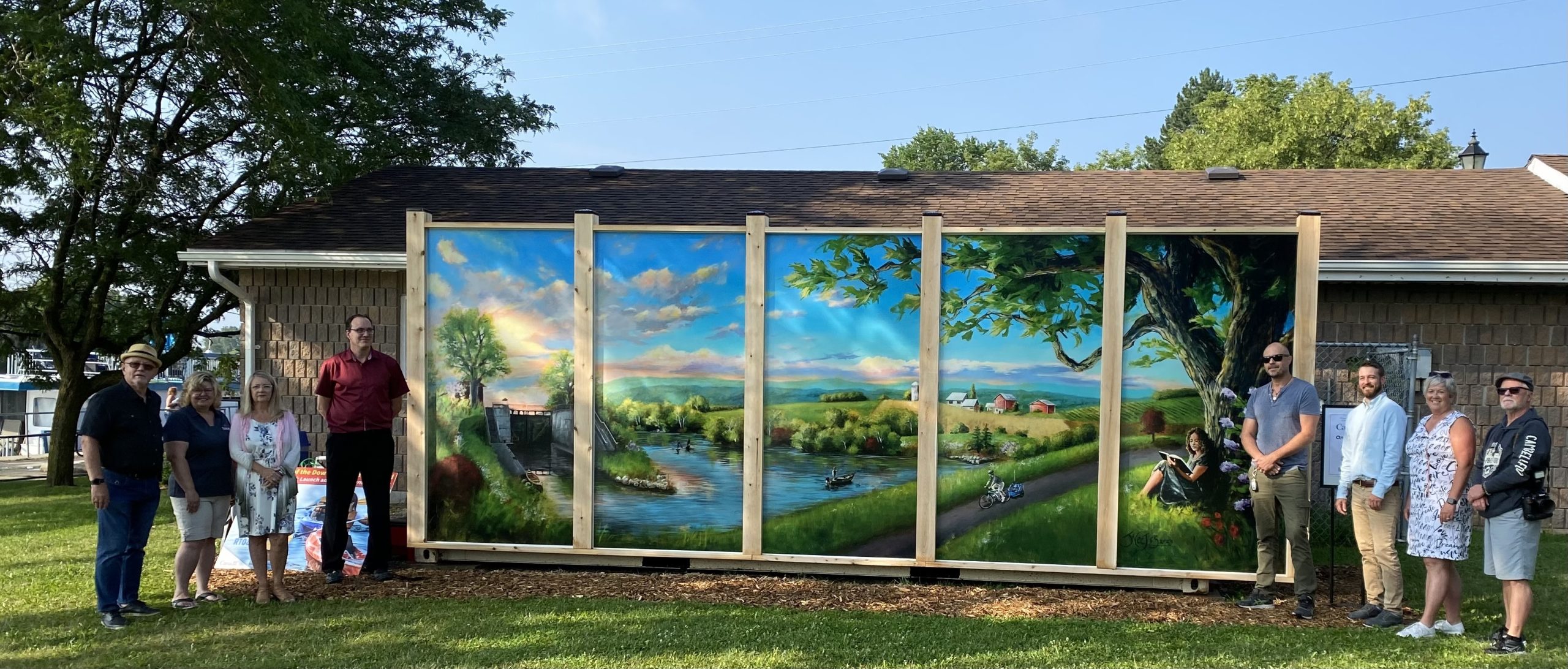 Trent Hills mural in Old Mill Park Campbellford